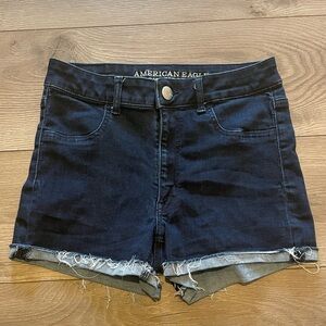 American Eagle Super Hi-Rise Shortie Jean Shorts